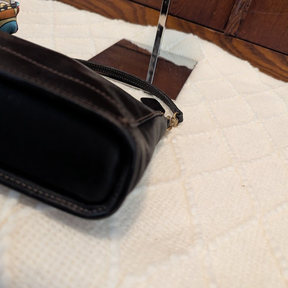 COACH vintage 9311 mini black leather bag baguette - Picture 7 of 11